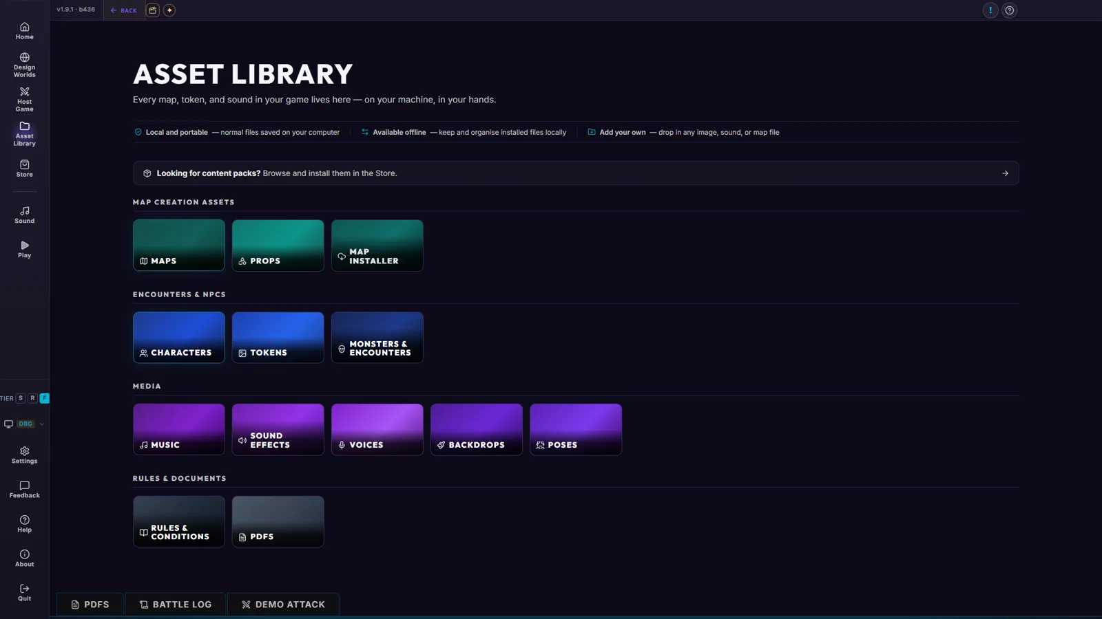 The Asset Library — every kind of content, on your own machine